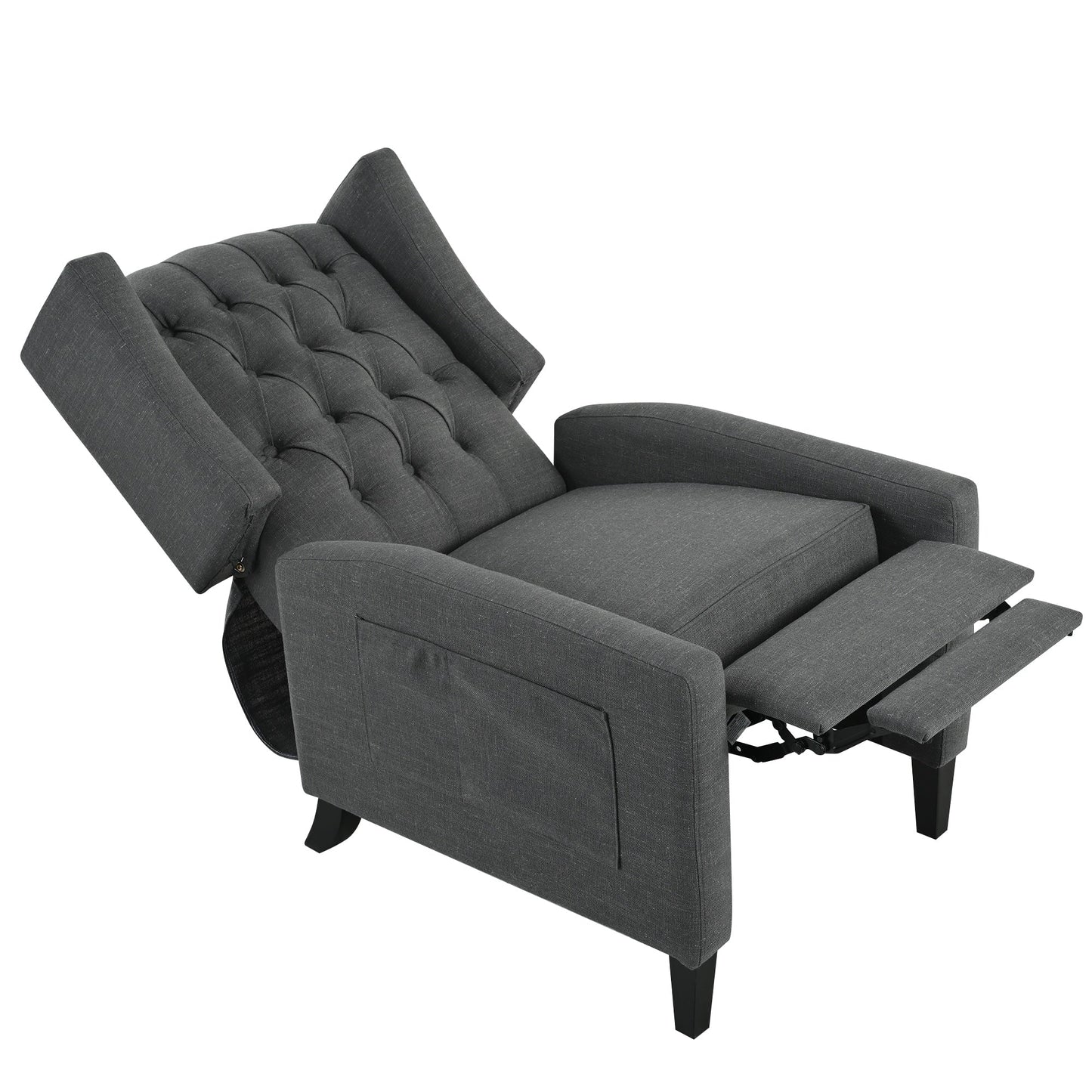Fauteuil inclinable avec table d'appoint pliable et ports USB
