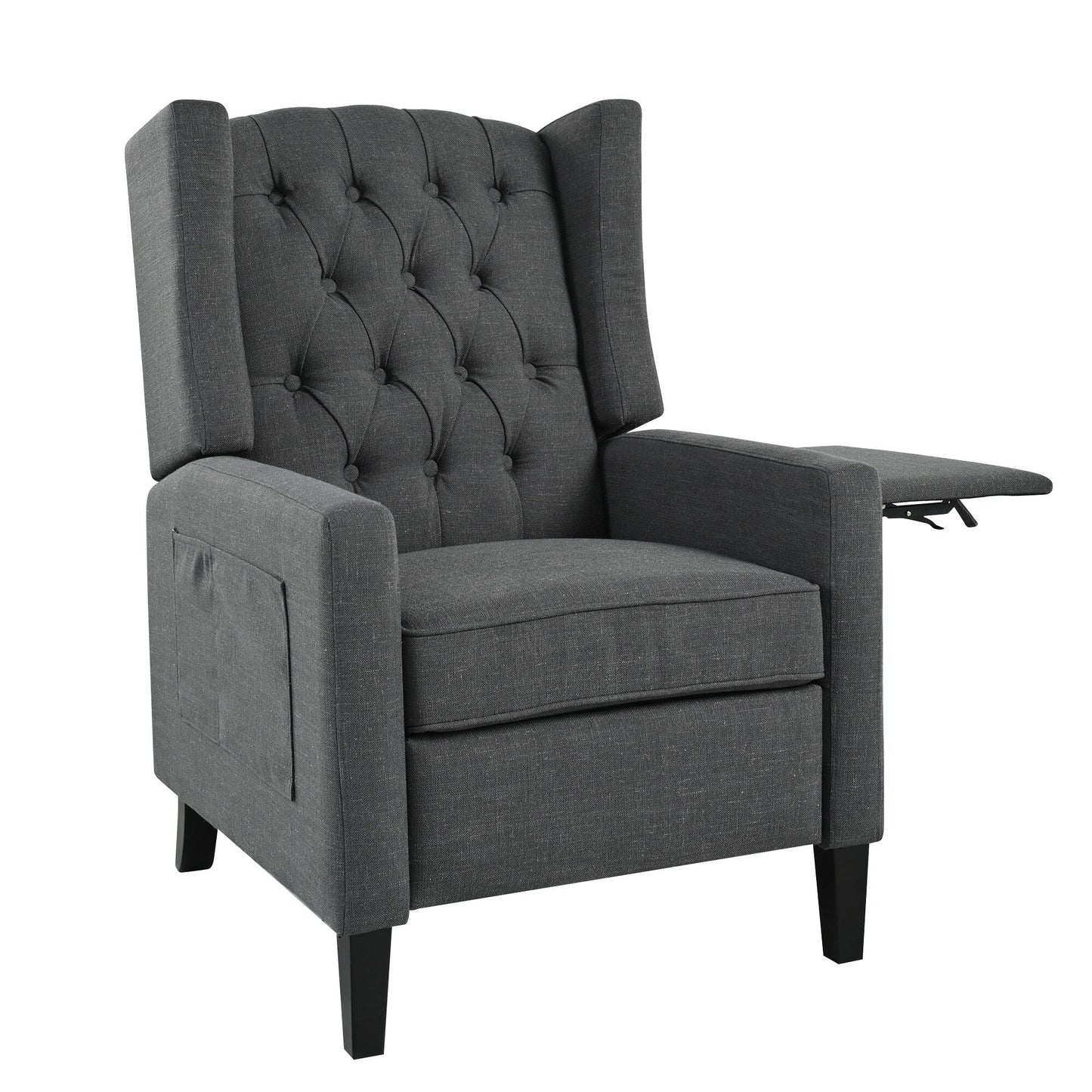 Fauteuil inclinable avec table d'appoint pliable et ports USB