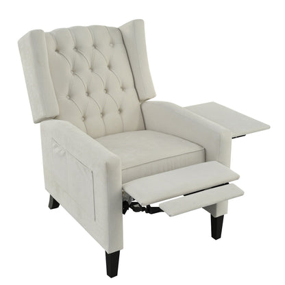 Fauteuil inclinable avec table d'appoint pliable et ports USB