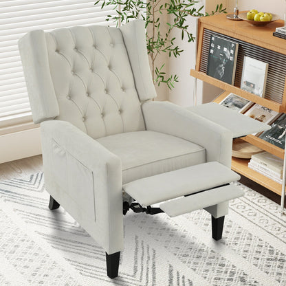 Fauteuil inclinable avec table d'appoint pliable et ports USB