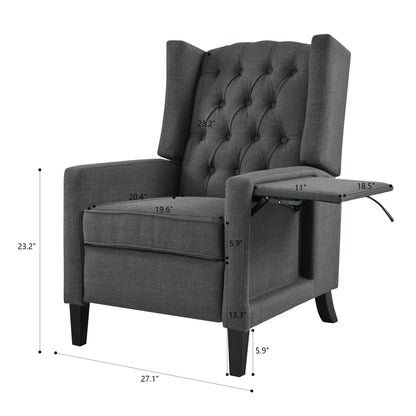 Fauteuil inclinable avec table d'appoint pliable et ports USB