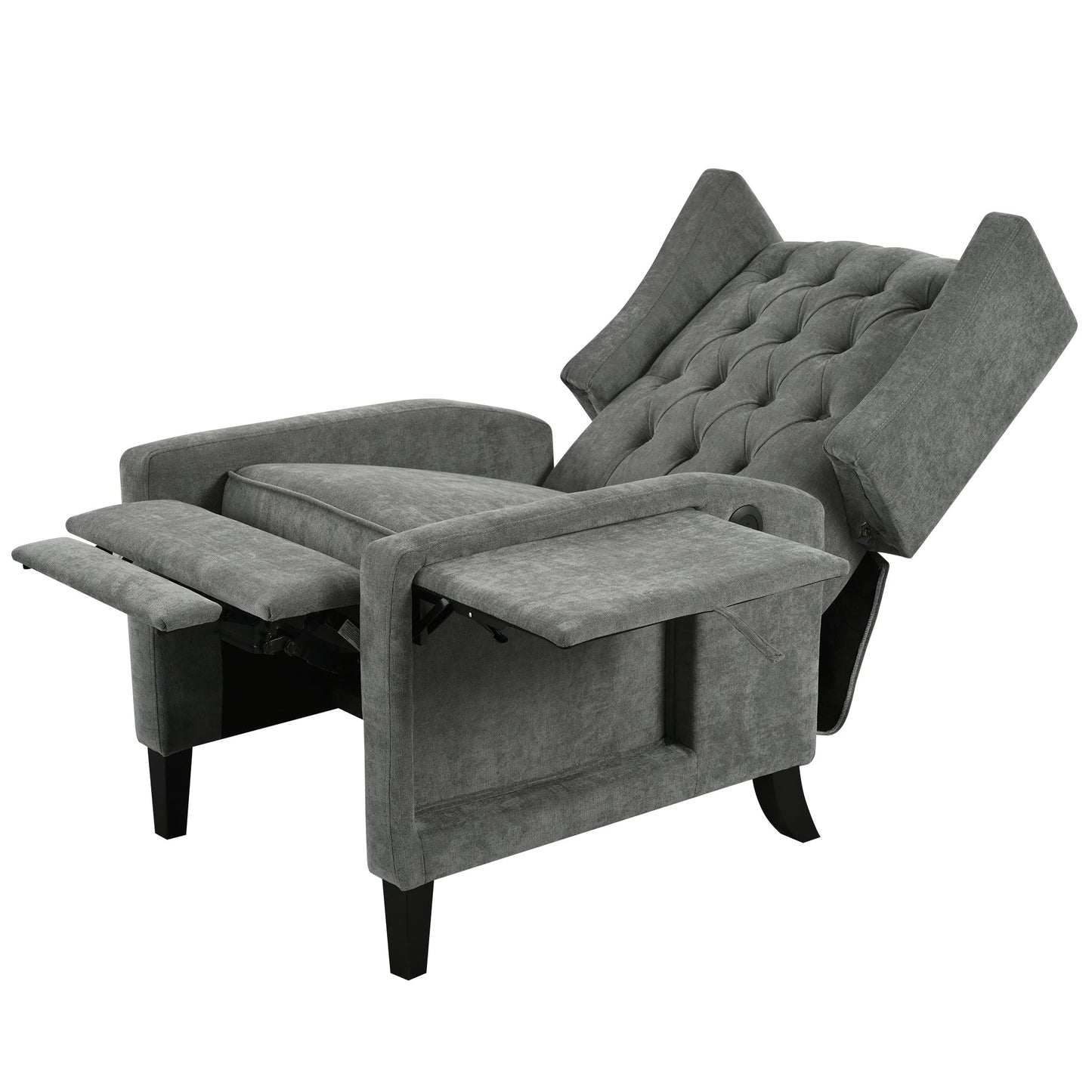 Fauteuil inclinable avec table d'appoint pliable et ports USB
