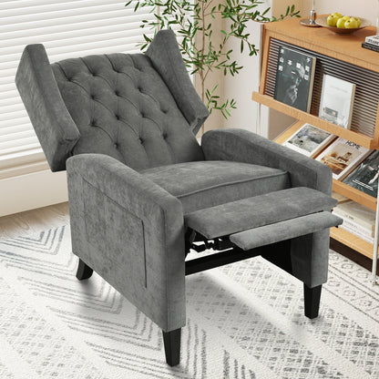 Fauteuil inclinable avec table d'appoint pliable et ports USB
