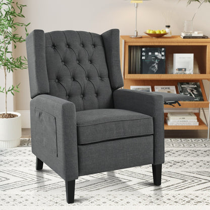 Fauteuil inclinable avec table d'appoint pliable et ports USB
