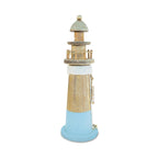 Puzzled Inc. Phare d'Evian, décoration nautique en bois fabriquée à la main - 3,75 x 3,75 x 12,25 pouces