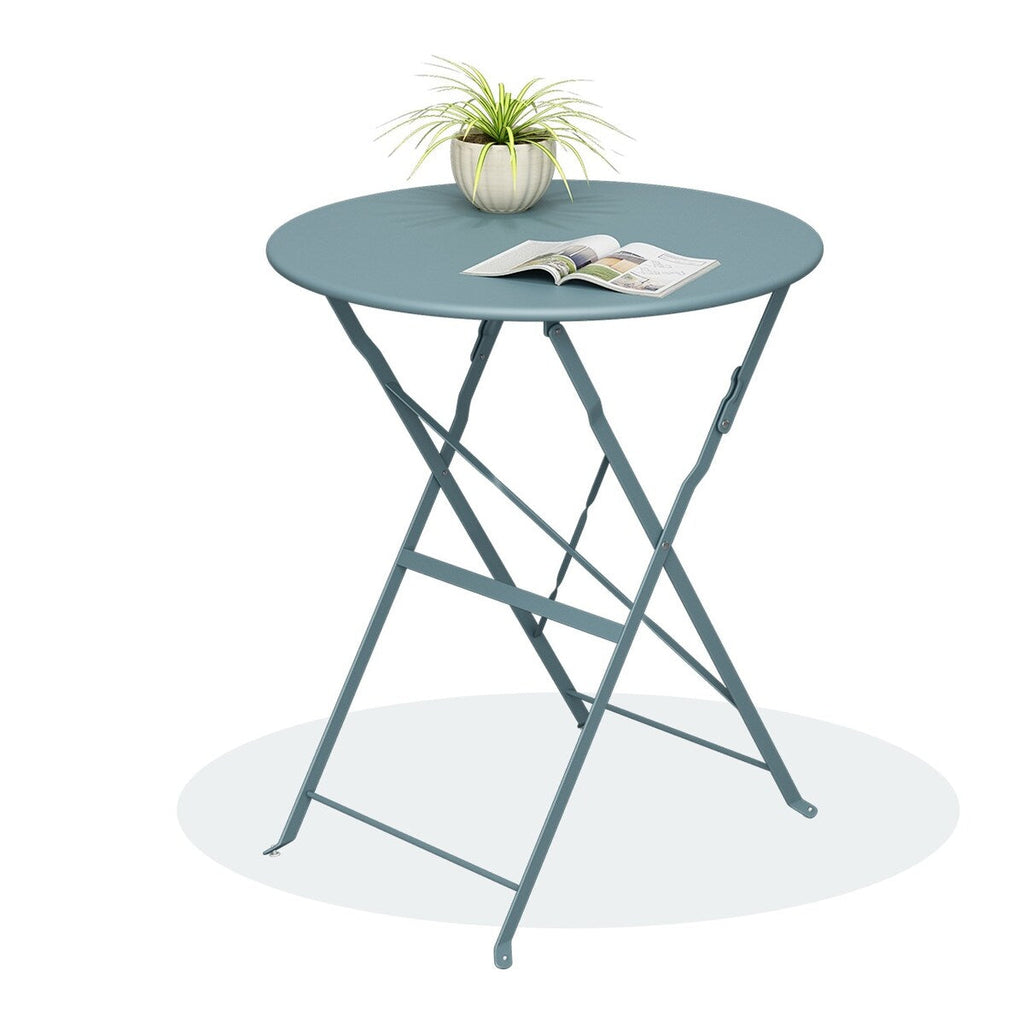 Ensemble bistro pliable en acier 3 pièces Pyramid Home Decor