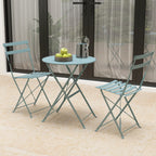 Ensemble bistro pliable en acier 3 pièces Pyramid Home Decor