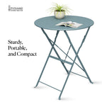 Ensemble bistro pliable en acier 3 pièces Pyramid Home Decor
