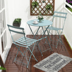 Ensemble bistro pliable en acier 3 pièces Pyramid Home Decor