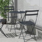 Ensemble bistro pliable en acier 3 pièces Pyramid Home Decor