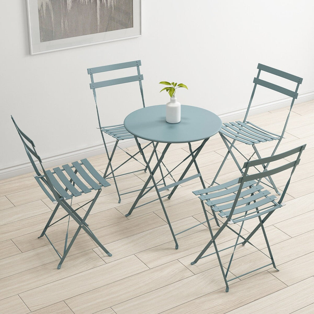 Ensemble bistro pliable en acier 3 pièces Pyramid Home Decor