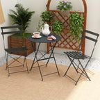 Ensemble bistro pliable en acier 3 pièces Pyramid Home Decor
