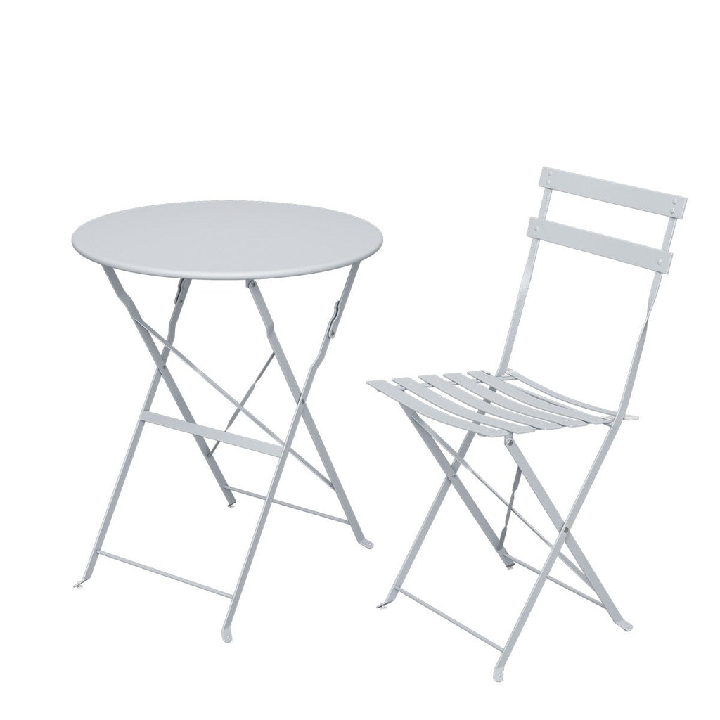 Ensemble bistro pliable en acier 3 pièces Pyramid Home Decor