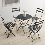 Ensemble bistro pliable en acier 3 pièces Pyramid Home Decor