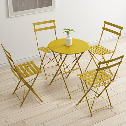 Ensemble bistro pliable en acier 3 pièces Pyramid Home Decor