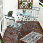 Ensemble bistro pliable en acier 3 pièces Pyramid Home Decor