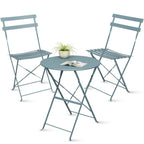 Ensemble bistro pliable en acier 3 pièces Pyramid Home Decor