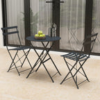 Ensemble bistro pliable en acier 3 pièces Pyramid Home Decor
