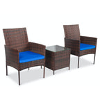 Ensemble bistrot de patio 3 pièces en rotin Pyramid Home Decor