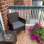 Ensemble bistrot de patio 3 pièces en rotin Pyramid Home Decor
