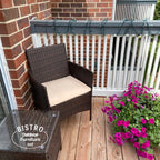 Ensemble bistrot de patio 3 pièces en rotin Pyramid Home Decor