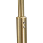 Lampadaire arqué réglable en acier Q-Max 81 avec abat-jour extra large et base en marbre