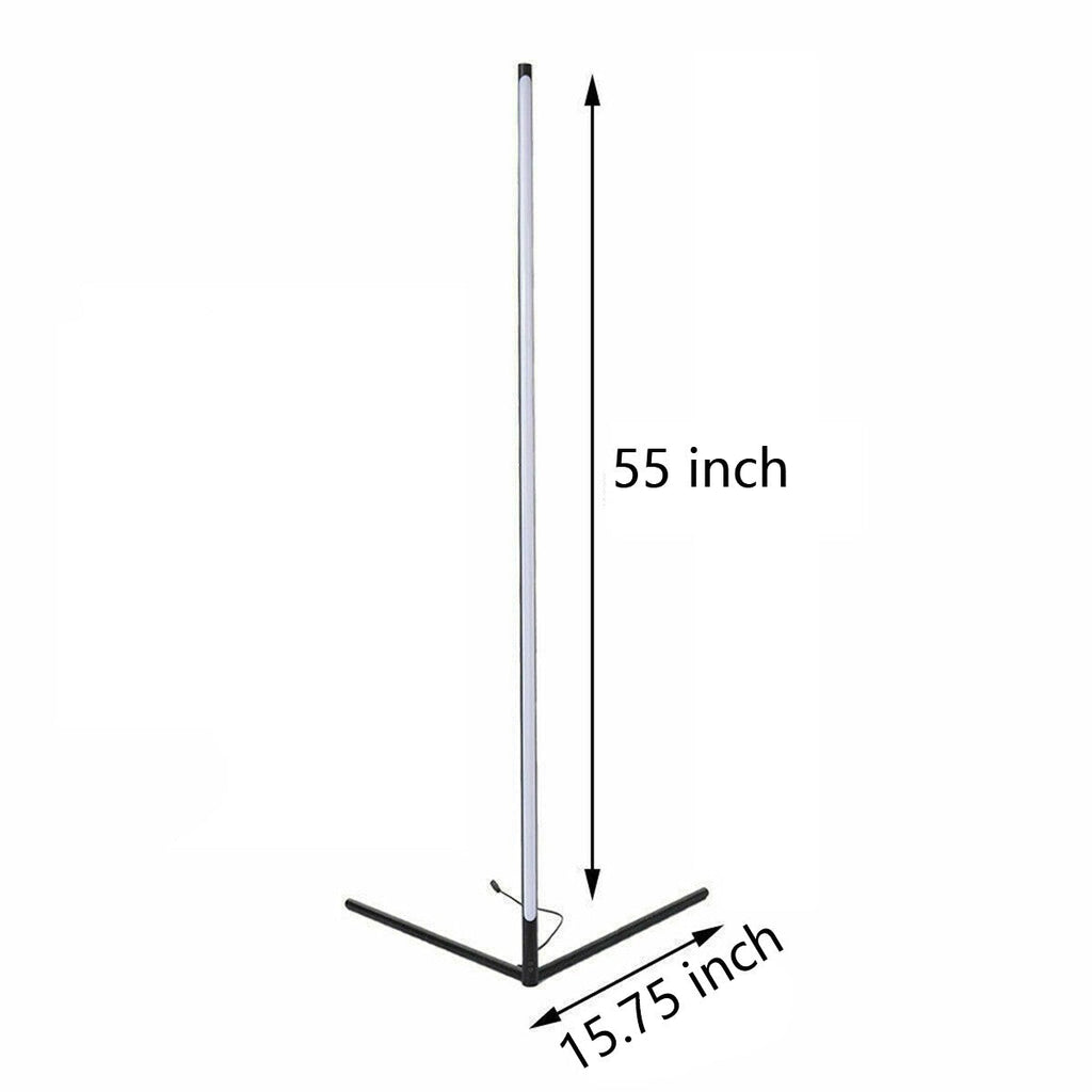 Lampadaire d'angle à LED RGBCW avec télécommande
