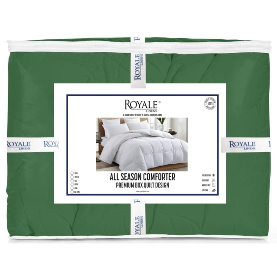 Couette Royale King - Couette toutes saisons en duvet synthétique - Couette matelassée légère (King, bleu marine)