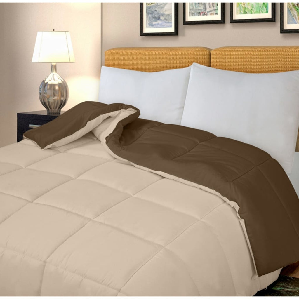 Couette Royale King - Couette toutes saisons en duvet synthétique - Couette matelassée légère (King, bleu marine)