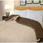 Couette Royale King - Couette toutes saisons en duvet synthétique - Couette matelassée légère (King, bleu marine)