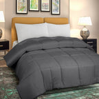 Couette Royale King - Couette toutes saisons en duvet synthétique - Couette matelassée légère (King, bleu marine)