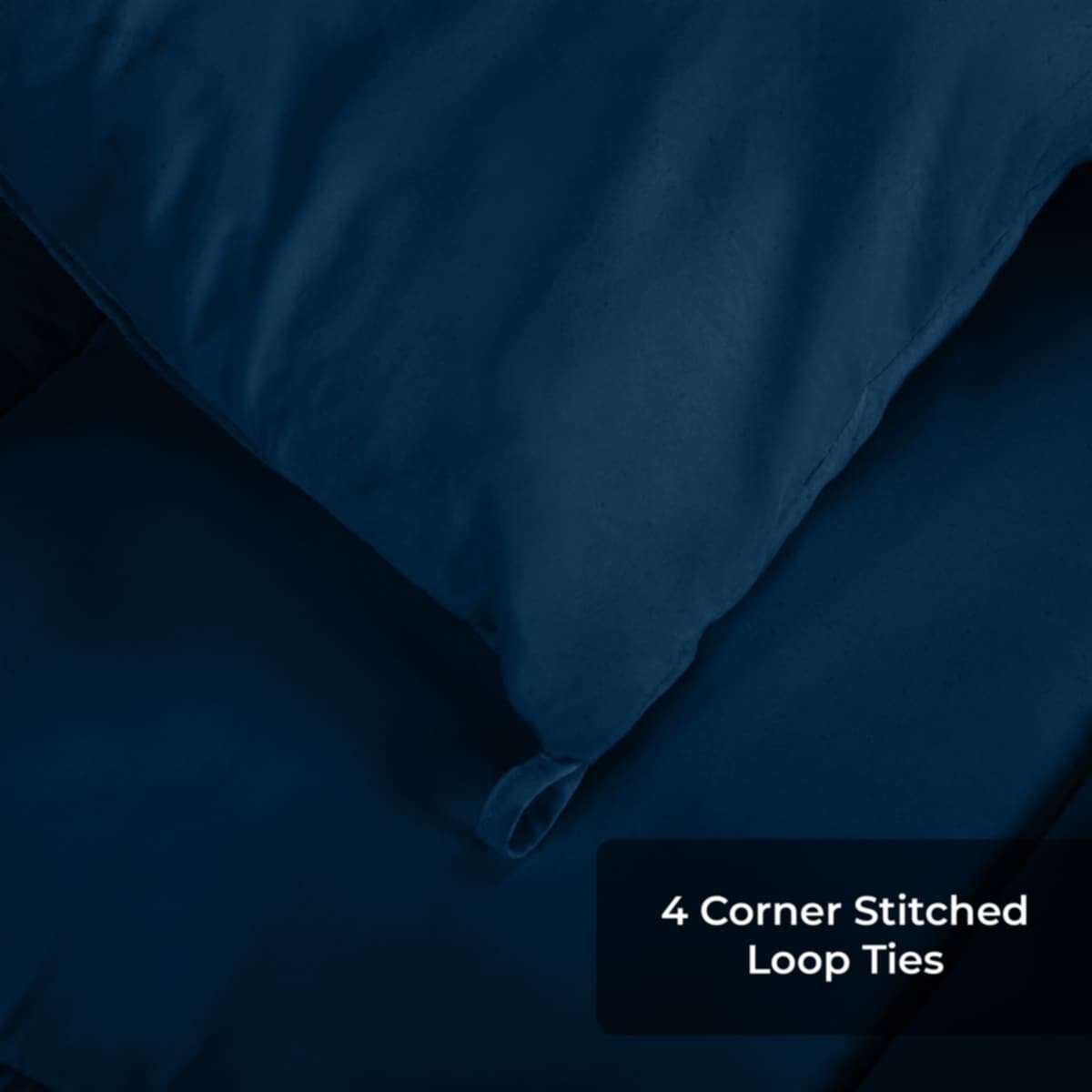Couette Royale King - Couette toutes saisons en duvet synthétique - Couette matelassée légère (King, bleu marine)