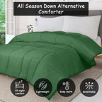 Couette Royale King - Couette toutes saisons en duvet synthétique - Couette matelassée légère (King, bleu marine)