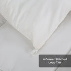Couette Royale King - Couette toutes saisons en duvet synthétique - Couette matelassée légère (King, bleu marine)