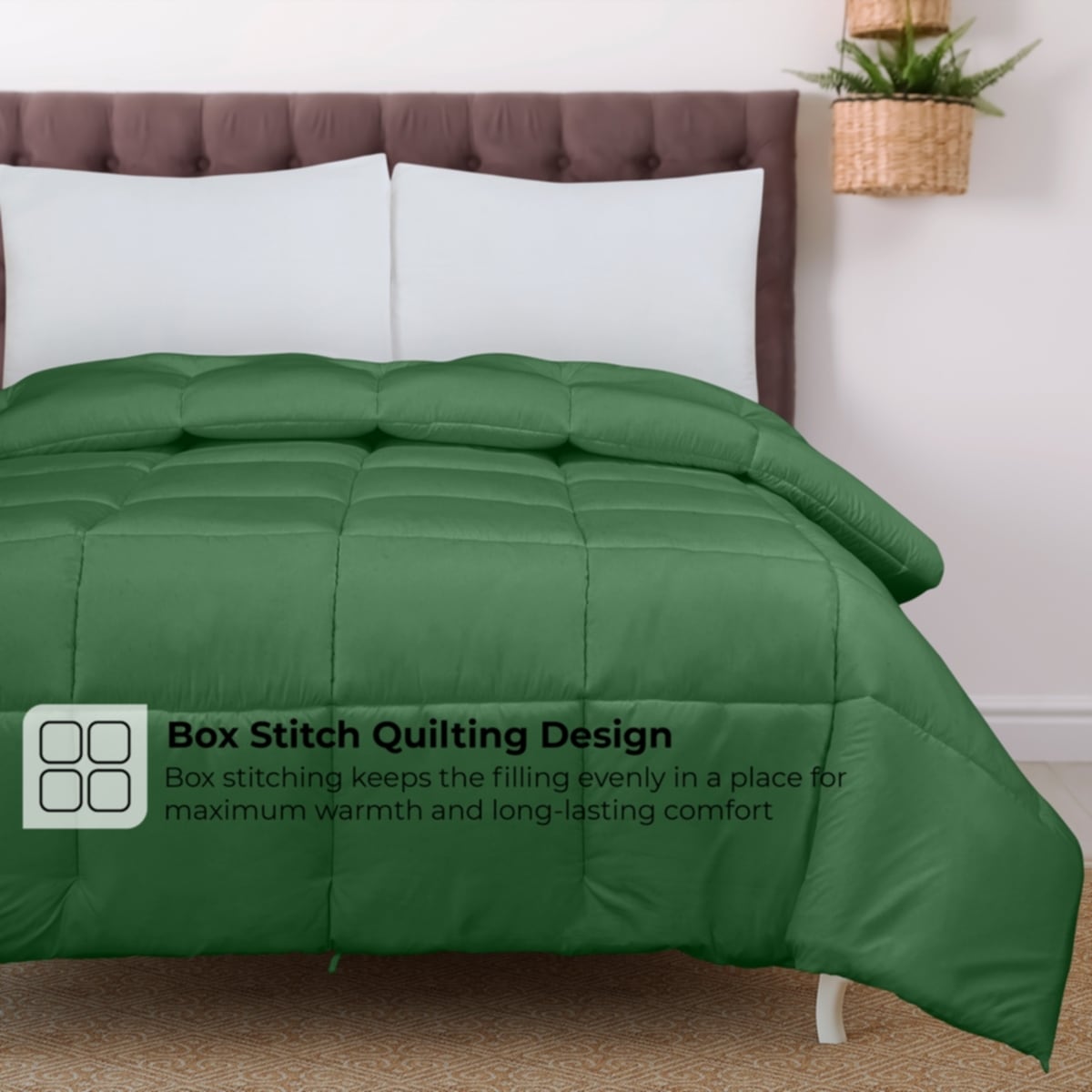 Couette Royale King - Couette toutes saisons en duvet synthétique - Couette matelassée légère (King, bleu marine)