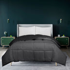 Couette Royale King - Couette toutes saisons en duvet synthétique - Couette matelassée légère (King, bleu marine)