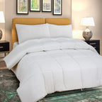 Couette Royale King - Couette toutes saisons en duvet synthétique - Couette matelassée légère (King, bleu marine)