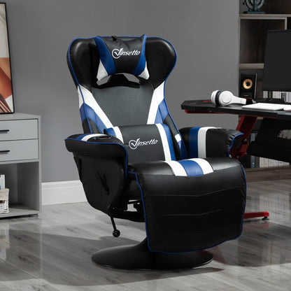 Fauteuil inclinable pour ordinateur de style course avec support lombaire