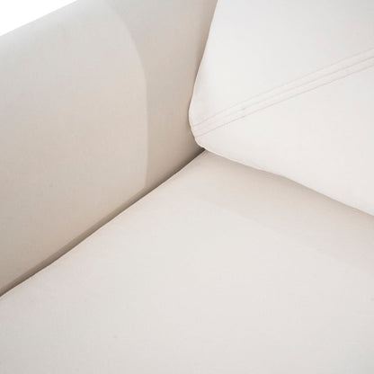 Canapé élégant combiné : canapé Chesterfield avec accoudoirs roulés et accoudoirs évasés capitonnés en microfibre pour petits espaces