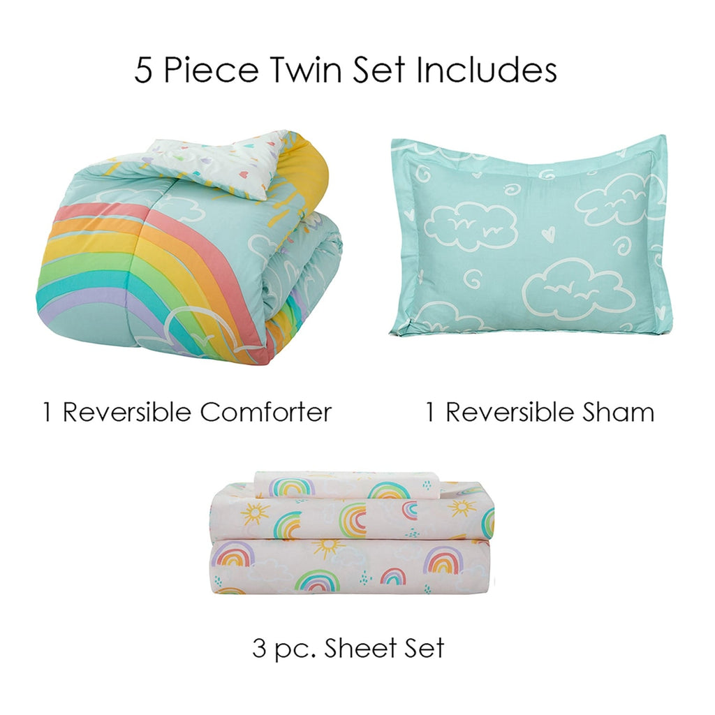 Lit dans un sac Kidz Mix Rainbow Clouds
