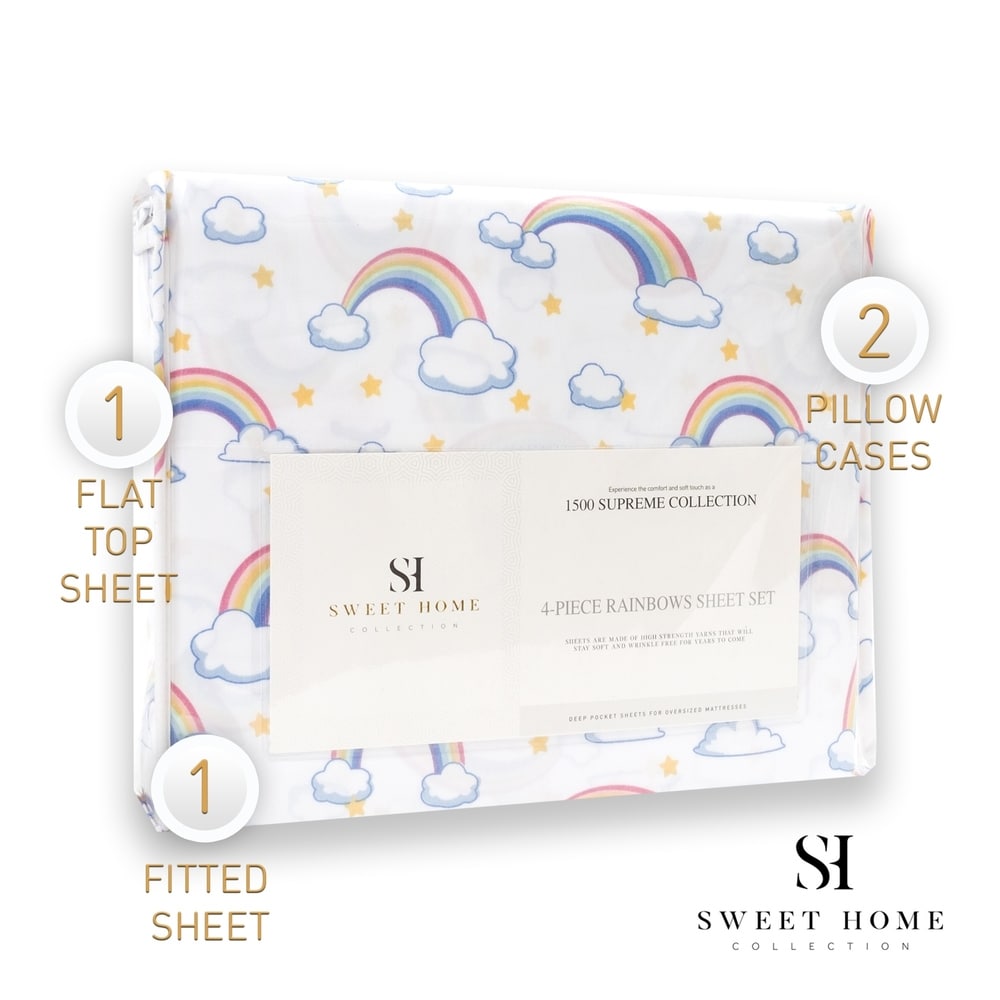 Parure de draps Rainbows de Sweet Home Collection - Multicolore