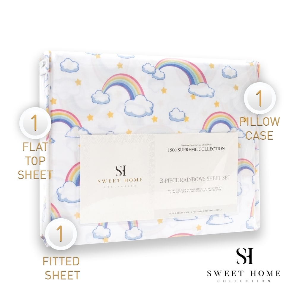 Parure de draps Rainbows de Sweet Home Collection - Multicolore
