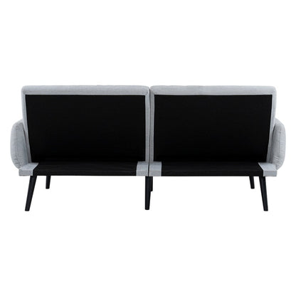 Canapé-lit futon moderne, canapé-lit futon convertible, canapé-lit en lin à dossier divisé pour salon