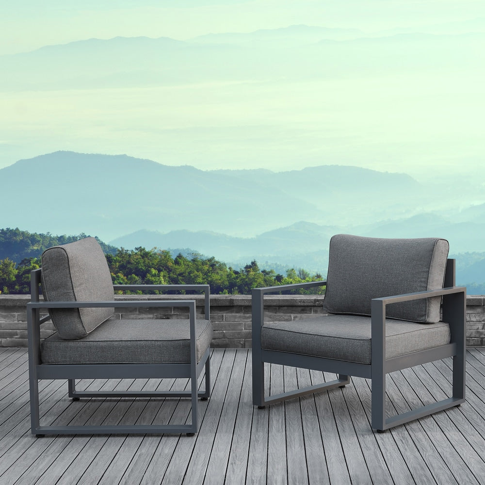 Lot de 2 chaises Baltic grises par Real Flame