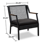 Lot de deux chaises Calvin 25.25 noires de Real Flame