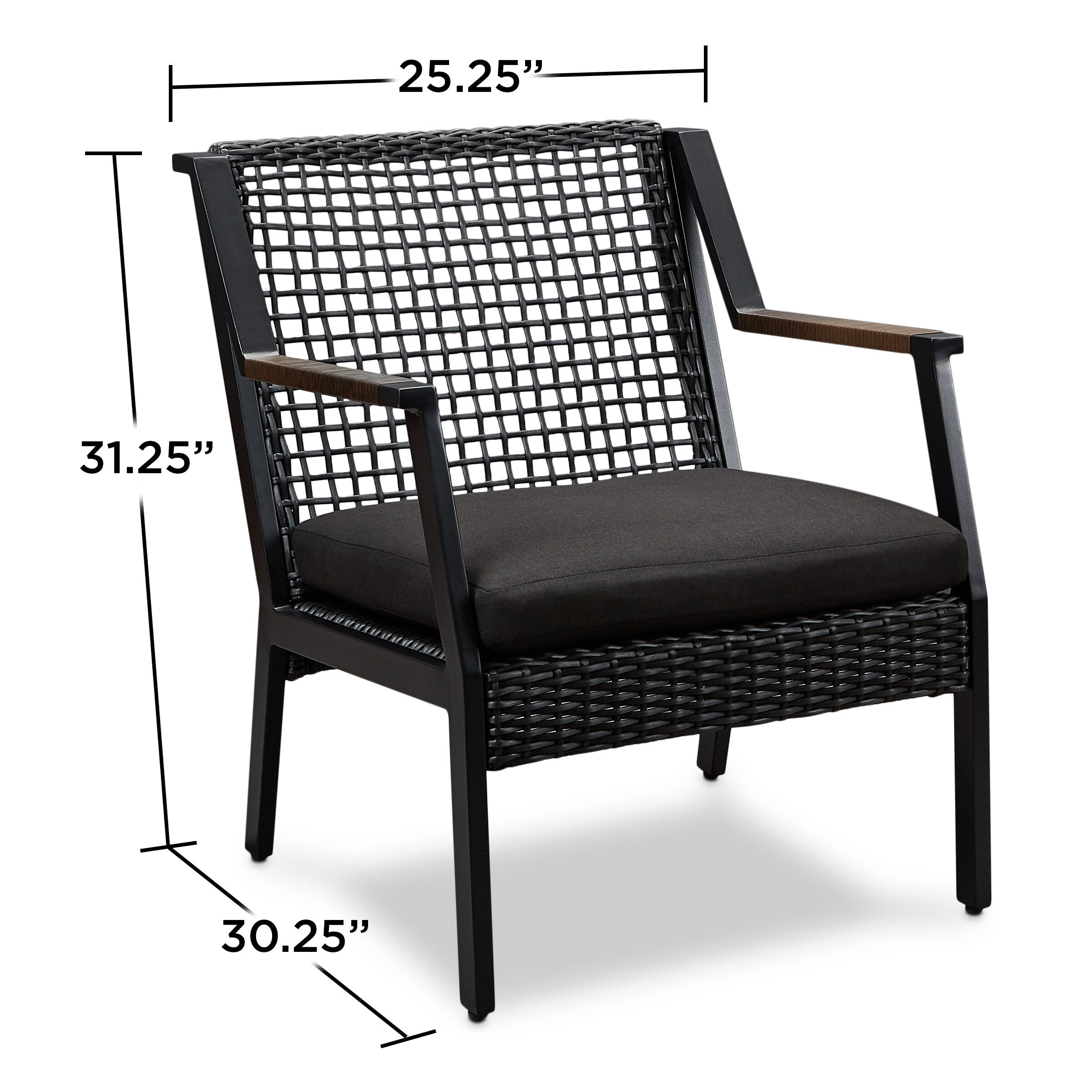 Lot de deux chaises Calvin 25.25 noires de Real Flame