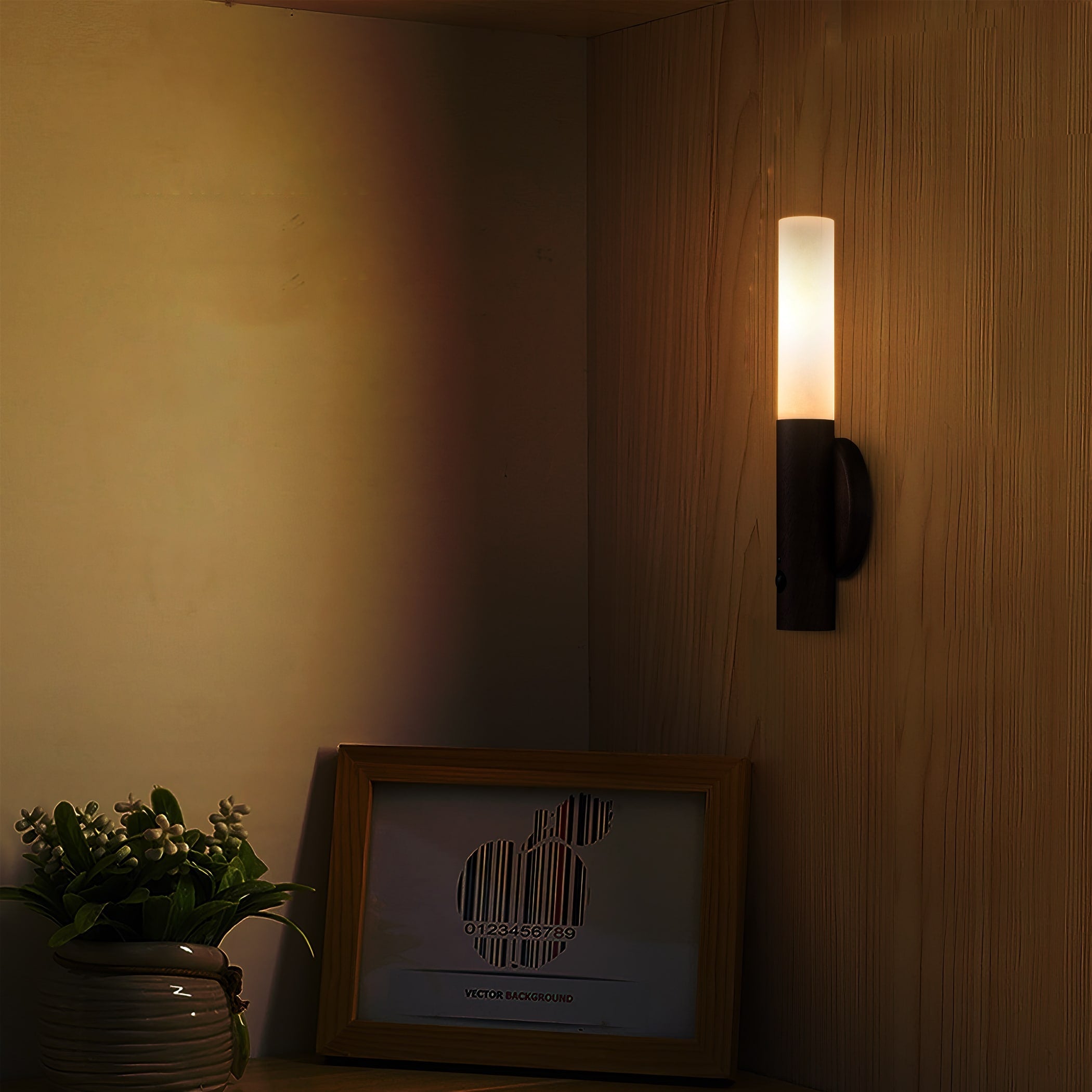 Applique murale magnétique rechargeable avec détecteur de mouvement et veilleuse LED