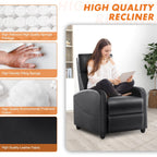 Fauteuil inclinable de salon en cuir synthétique avec massage et soutien lombaire