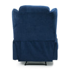 Fauteuil inclinable avec 5 modes de massage, chauffage et télécommande, deux porte-gobelets, inclinaison manuelle et poche de rangement latérale