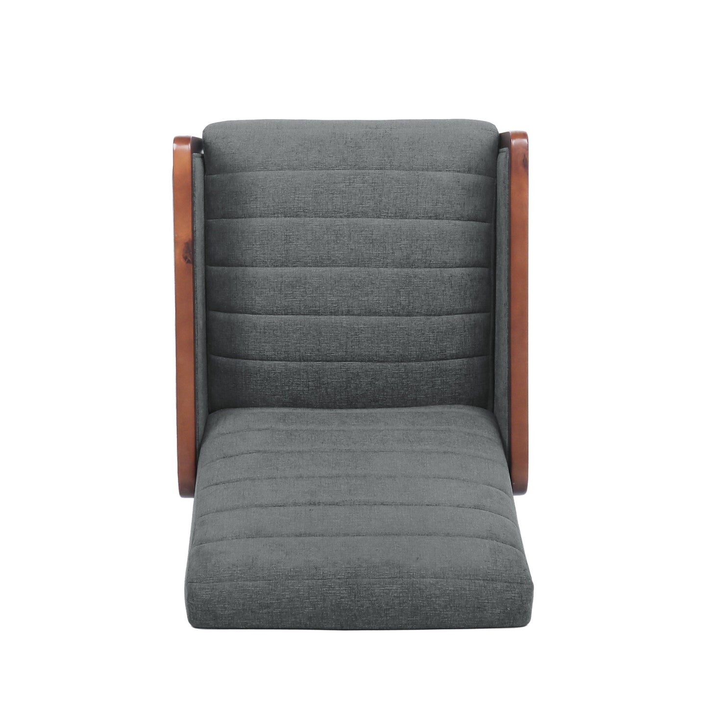 Fauteuil inclinable avec cadre en bois de bouleau, mécanisme de poussée et coutures capitonnées